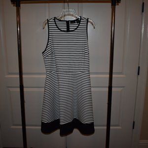 Nicole Miller Sleeveless Horizontal Striped Dress